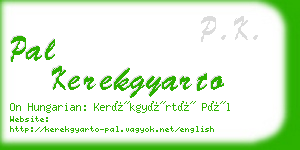 pal kerekgyarto business card